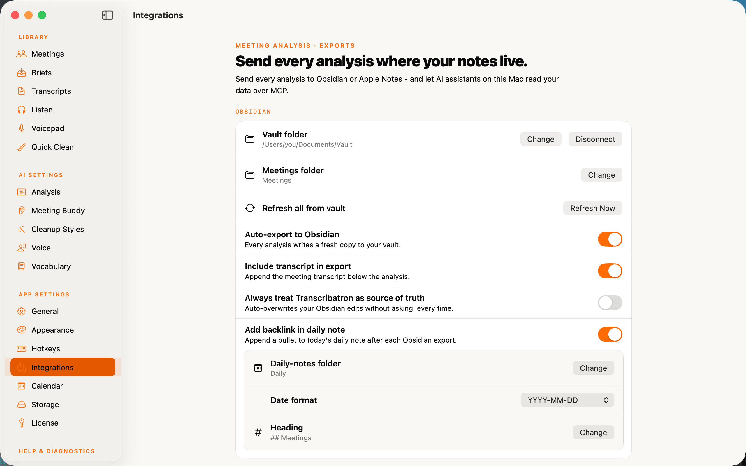 Obsidian sync and Apple Notes export